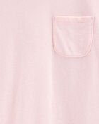 Kid Solid Short-Sleeve Fashion Top - Pink, image 2 of 3 slides