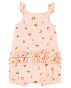 Baby Peach Snap-Up Cotton Romper, image 2 of 4 slides