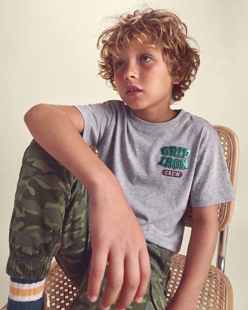 Boys Camo Cargo Joggers - Olive Green, image 5 of 6 slides