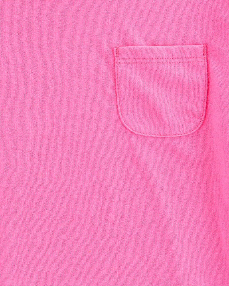 Kid Solid Short-Sleeve Fashion Top - Pink, image 2 of 3 slides