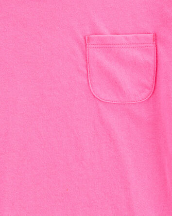 Kid Solid Short-Sleeve Fashion Top - Pink, 