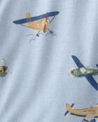 Baby Boy Plane 2-Way Zip PurelySoft Sleeper - Blue, image 4 of 7 slides