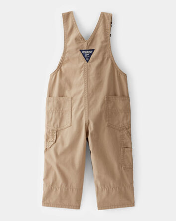 Baby Lightweight Canvas Overalls - Khaki, 