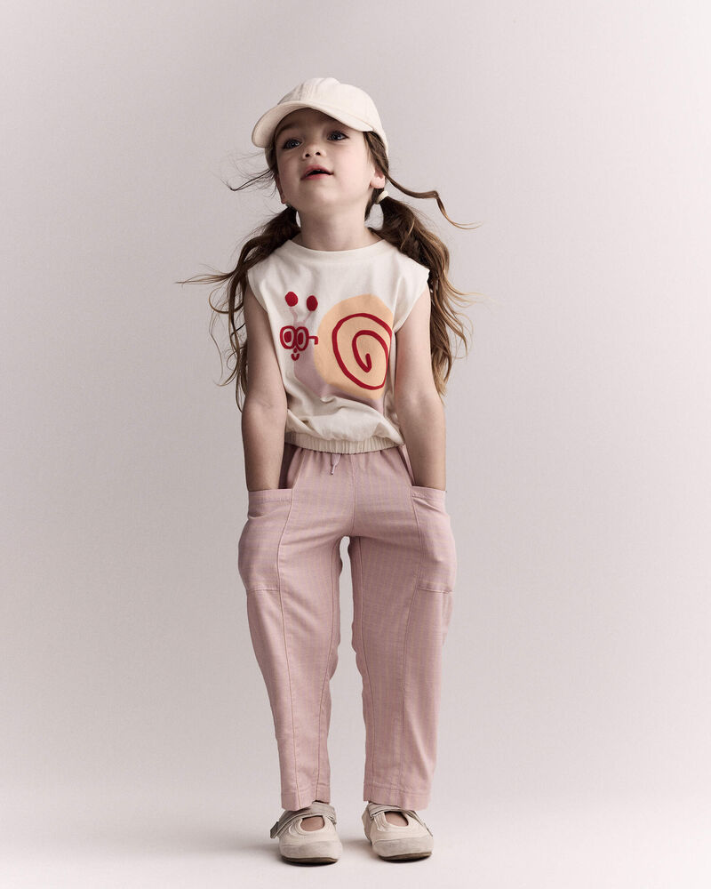 Tout-petit fille - D&eacute;bardeur &agrave; taille &eacute;lastique, escargot - Cr&egrave;me, image 5 sur 6 diapositives