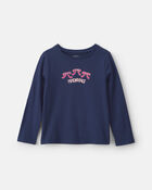 Girls 'Friendsies' Long-Sleeve Graphic Tee - Navy Blue, image 1 of 3 slides