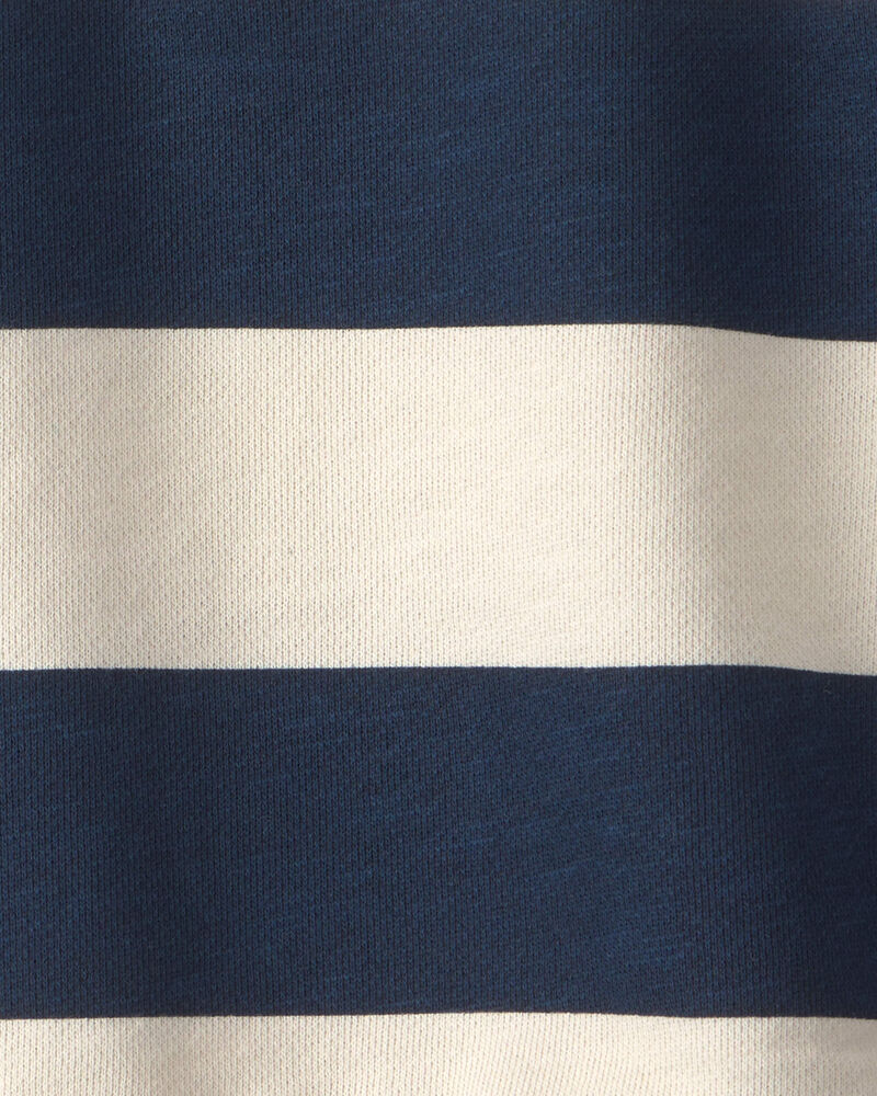 Tout-petit gar&ccedil;on - Polo &agrave; rayures rugby en jersey bouclette de coton biologique, image 3 sur 3 diapositives