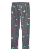 Kid Butterfly Cozy Fleece Leggings, image 1 of 5 slides