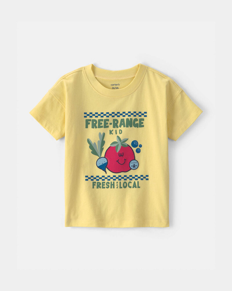 Tout-petit - T-shirt &agrave; imprim&eacute; de fruits du march&eacute; - Jaune, image 1 sur 2 diapositives