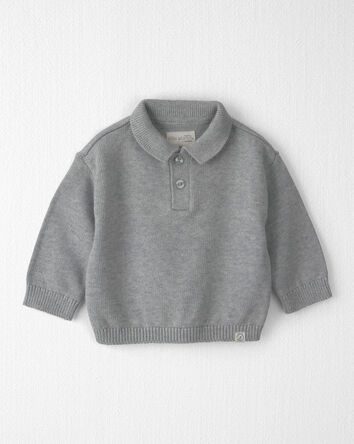 B&eacute;b&eacute; gar&ccedil;on - Chandail polo en tricot de coton biologique, 