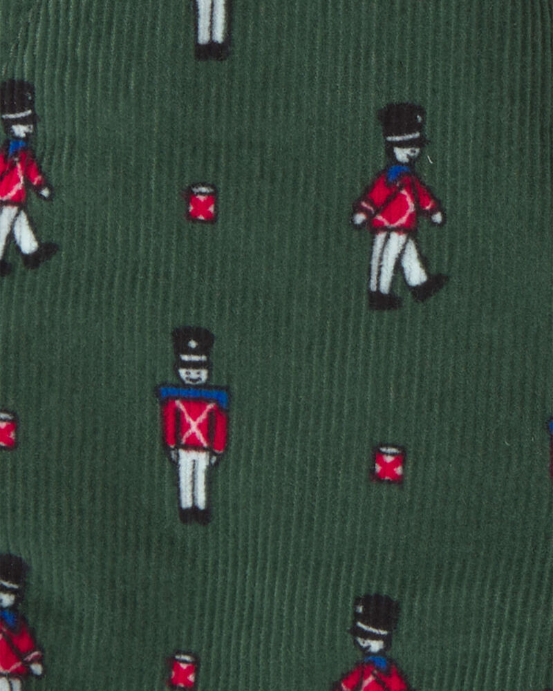 Baby Boy Nutcracker Corduroy Overalls - Green, image 3 of 4 slides