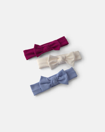 Tout-petit fille - Emballage de 3 bandeaux - Rose/Cr&egrave;me/Bleu, 