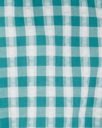 Baby Gingham Tank Romper - Green, 