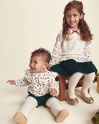 Toddler Girl Bow Corduroy Skort - Green, image 3 of 6 slides