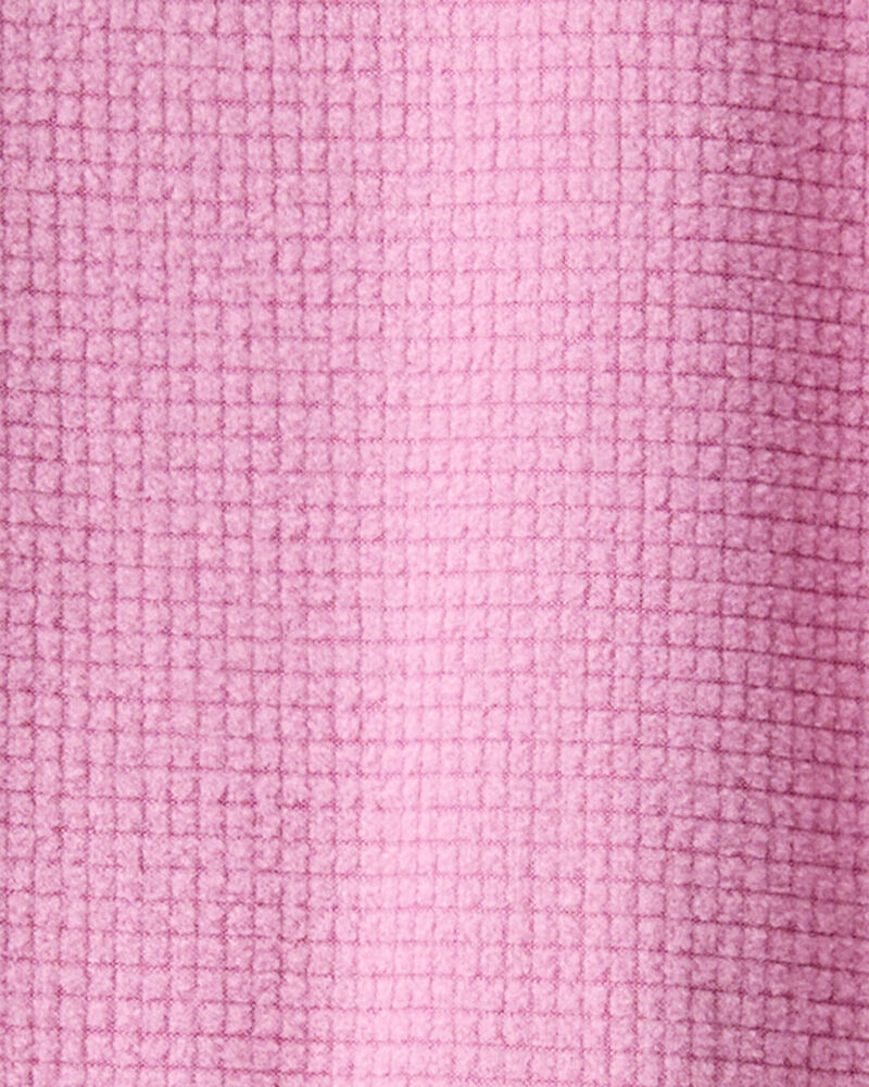 Baby Girl Fleece Loose Fit 1-Piece pyjamas-Pink, image 3 of 4 slides