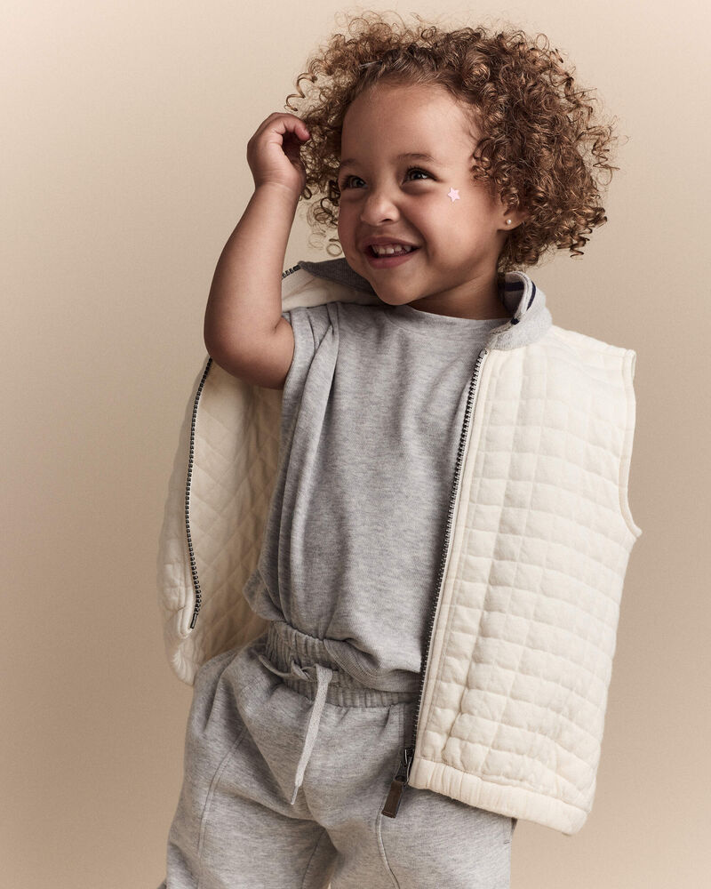 Toddler Girl Dolman-Sleeve Miriam Tee - Heather Grey, image 2 of 6 slides