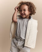 Toddler Girl Dolman-Sleeve Miriam Tee - Heather Grey, image 2 of 6 slides