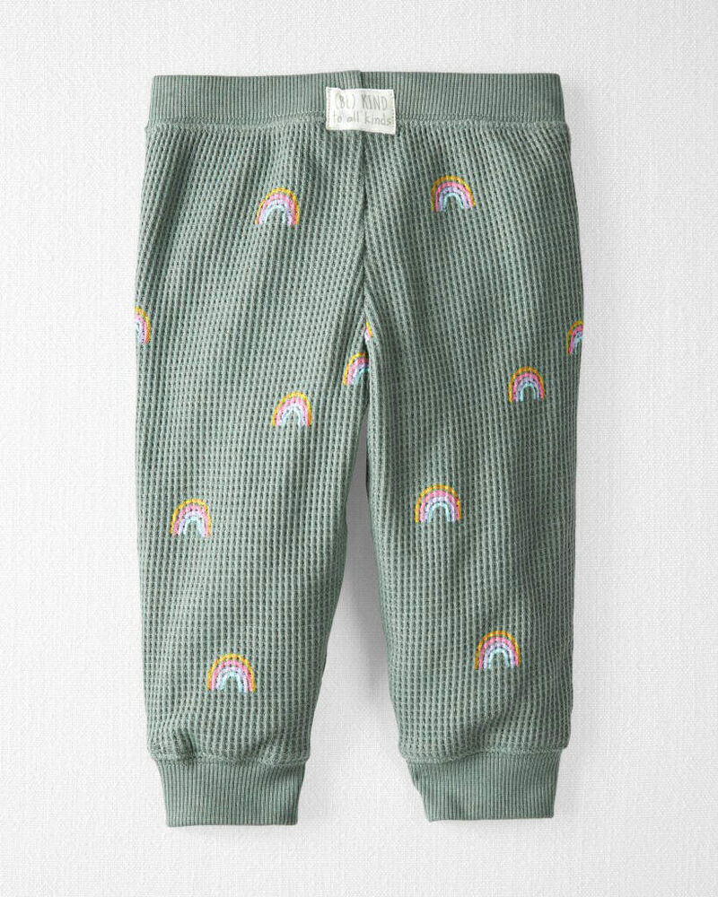 Baby 2-Piece Organic Cotton Waffle Knit Top & Pant Set, image 3 of 6 slides