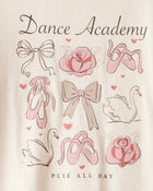 Girls Dance Academy Long-Sleeve Graphic Tee - Cream, image 2 of 3 slides