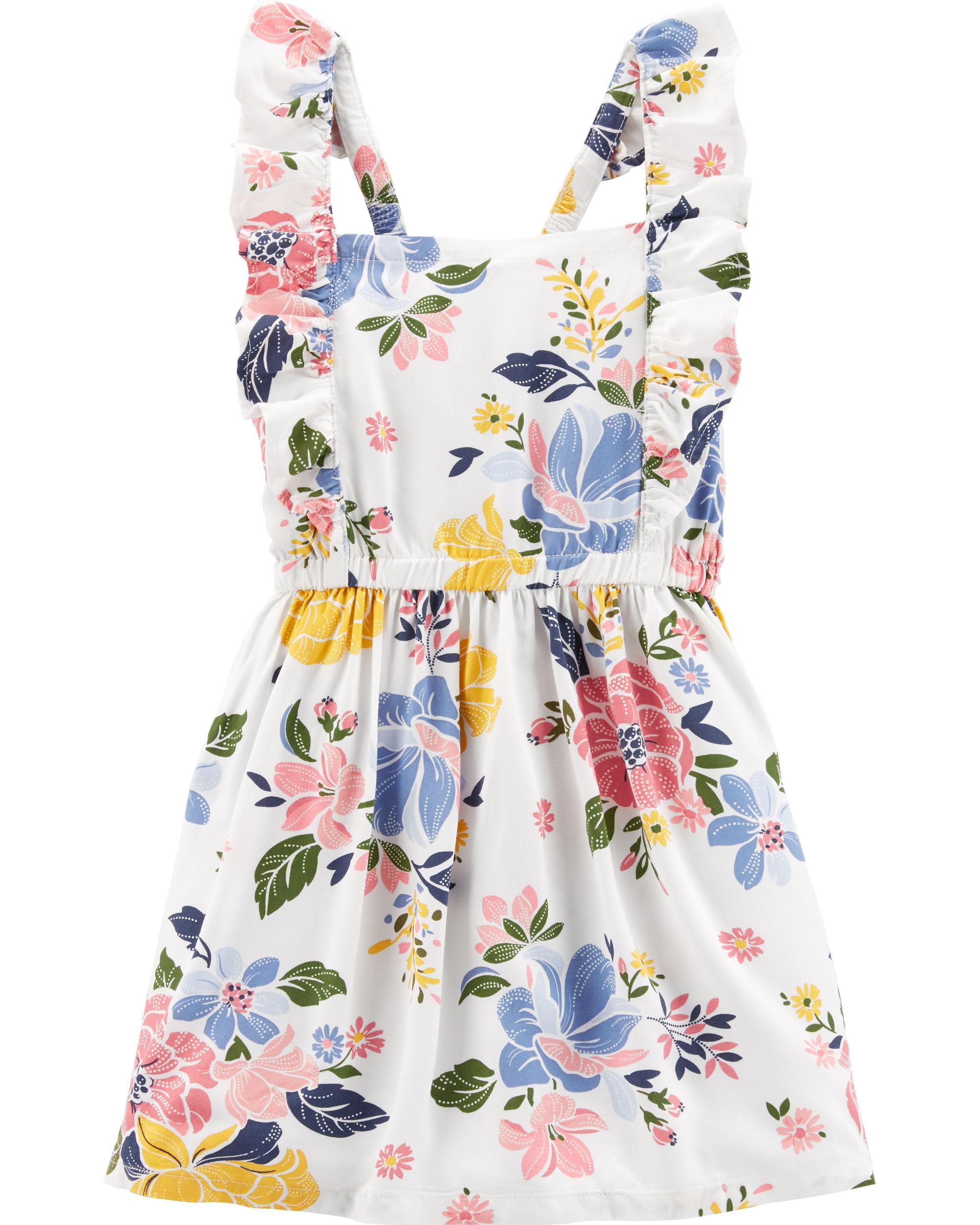 Carters Baby Girls Floral Poplin Dress