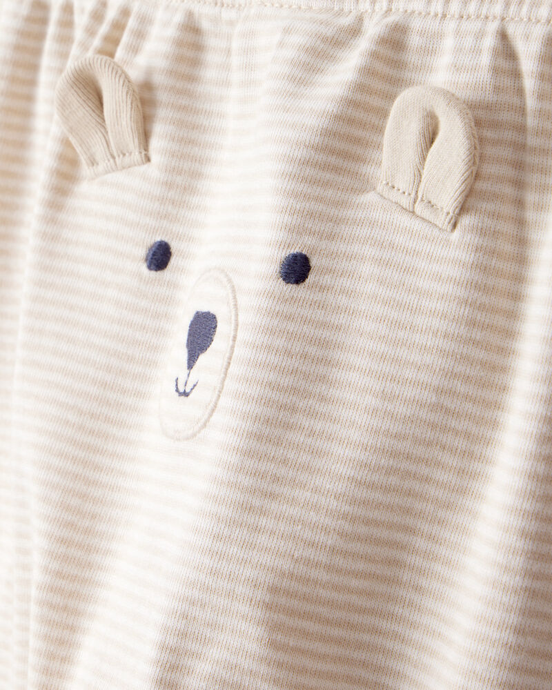 Baby Boy 3-Piece Bear Print Long-Sleeve Bodysuit & Pant Set - Brown/White, image 4 of 5 slides