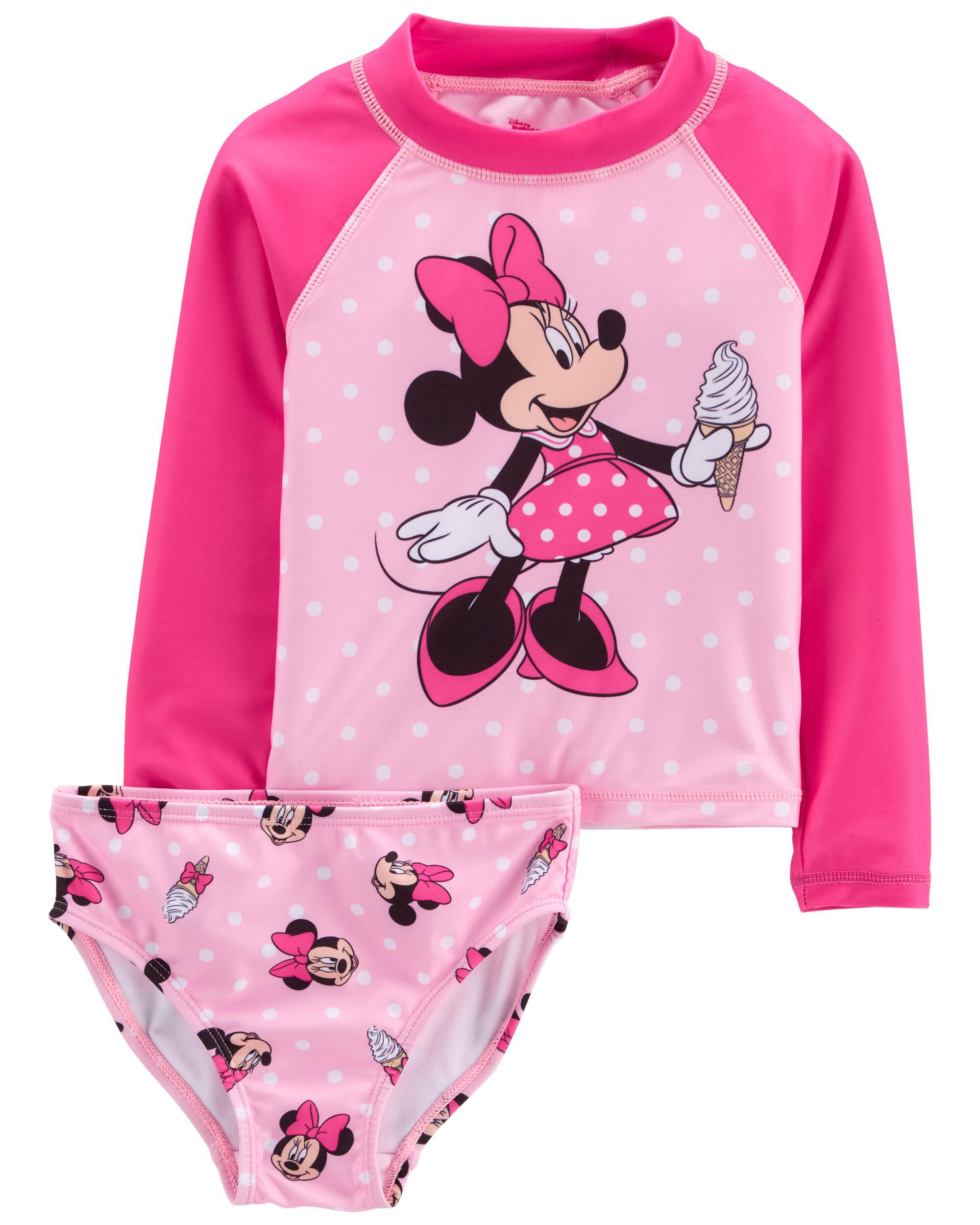Minnie mouse rash guard swimsuit store