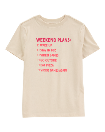 Kid Weekend Plans Graphic Tee, 