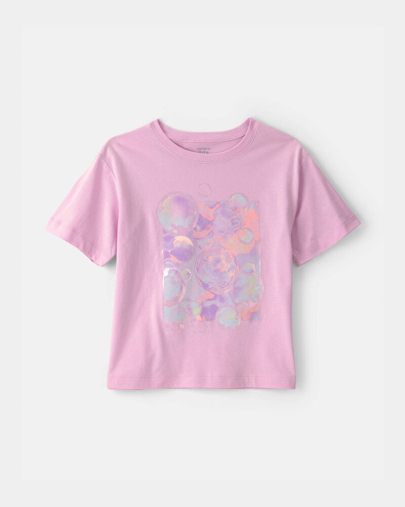 Girls Bubble Graphic Tee - Pink, image 1 of 4 slides