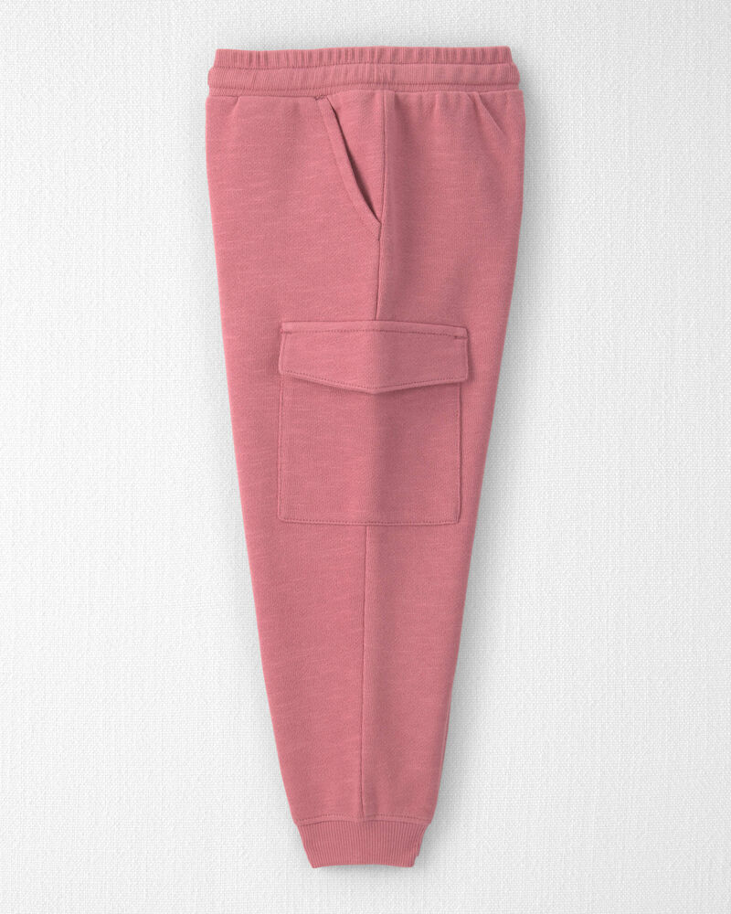Toddler Girl Organic Cotton French Terry Cargo Pants, image 3 of 5 slides