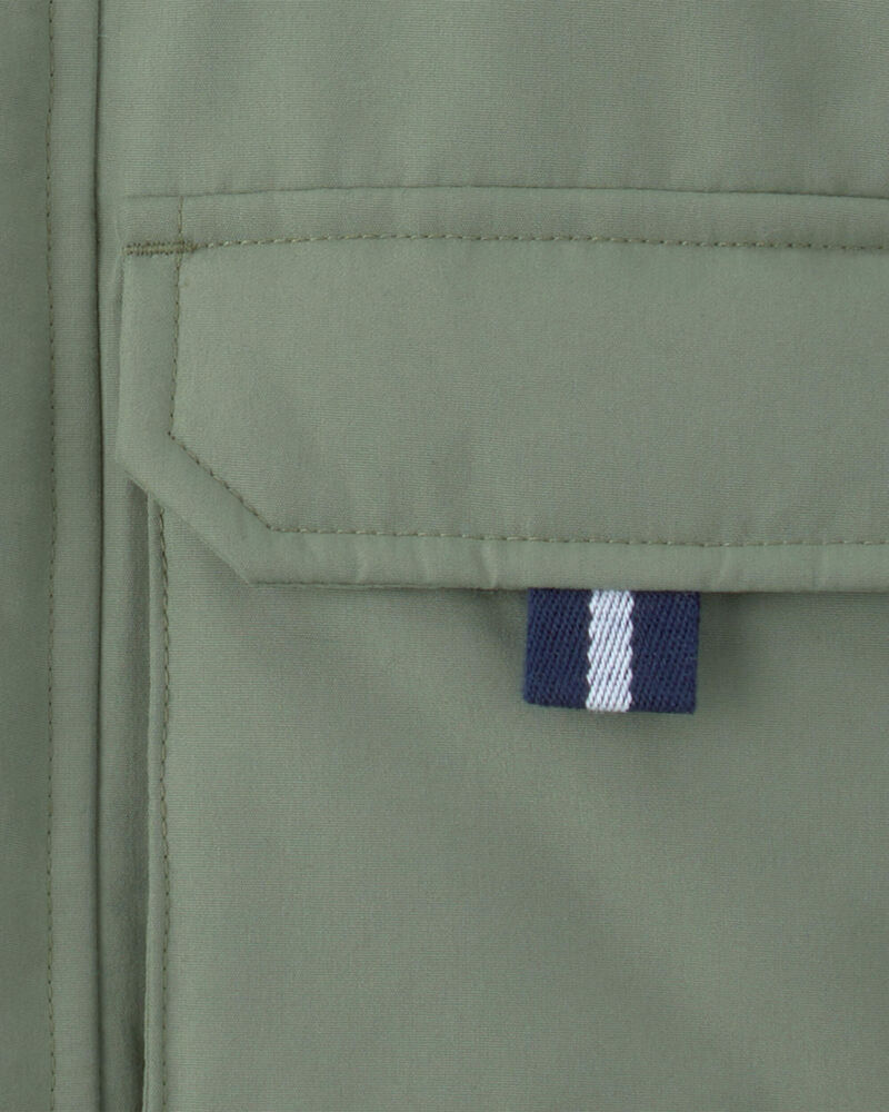 Baby Boy Hooded Midweight Jacket - Green, image 3 of 3 slides
