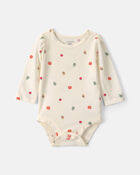 Baby Girl 3-Piece Thanksgiving Long-Sleeve Dress Set - Brown, image 3 of 6 slides