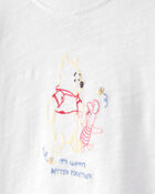 Baby Disney&copy; Winnie the Pooh Embroidered Graphic Tee - White, image 2 of 4 slides