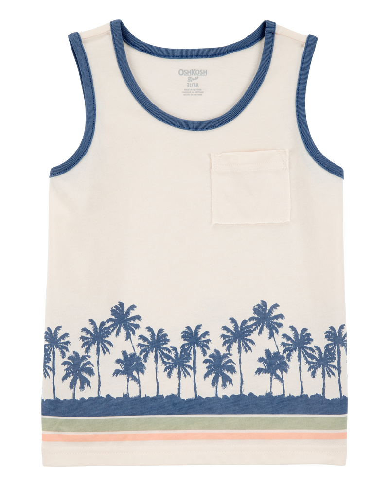 Toddler Palm Tree Print Tank, image 1 of 4 slides