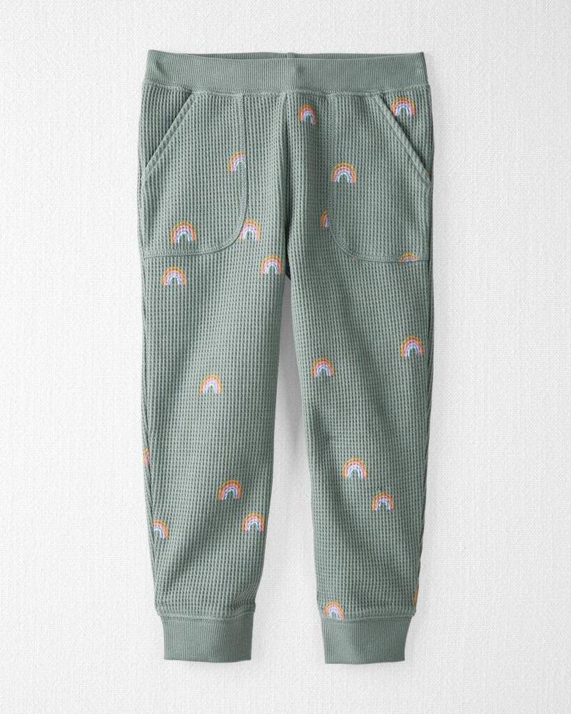 Tout-petit - Pyjama en coton gaufré biologique à motif d’arc-en-ciel magique, image 2 sur 6 diapositives