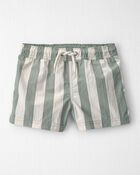 Tout-petit gar&ccedil;on - Short maillot de bain en mat&eacute;riaux recycl&eacute;s, rayures, image 1 sur 4 diapositives