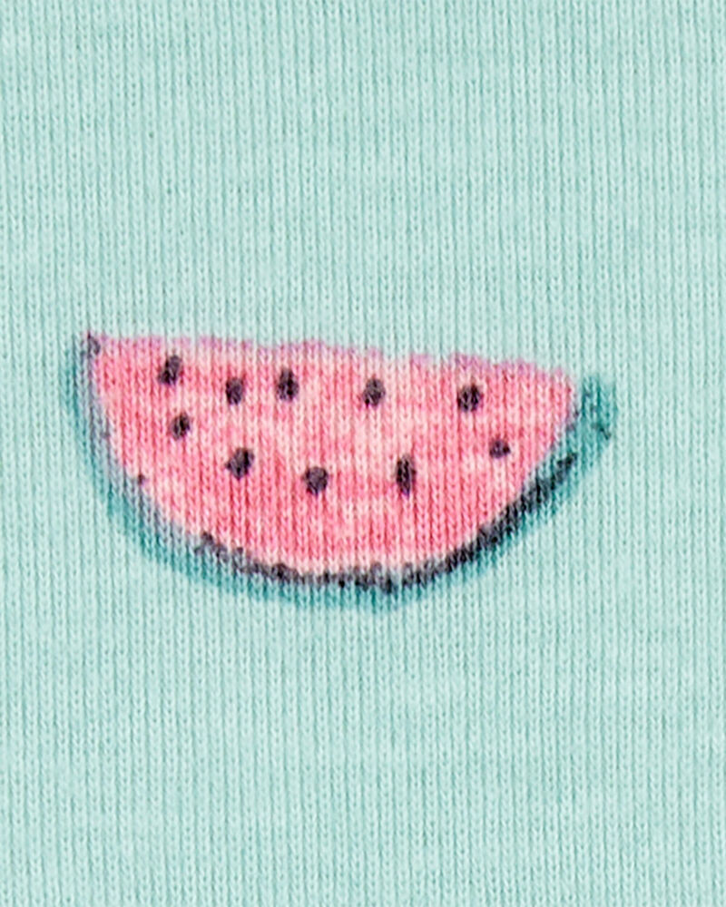 Toddler 4-Piece Watermelon Print 100% Snug Fit Cotton Pyjamas, image 2 of 4 slides