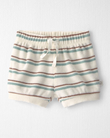 Baby 2-Piece Terry  Top & Short Set Made with Organic Cotton in Stripes, 