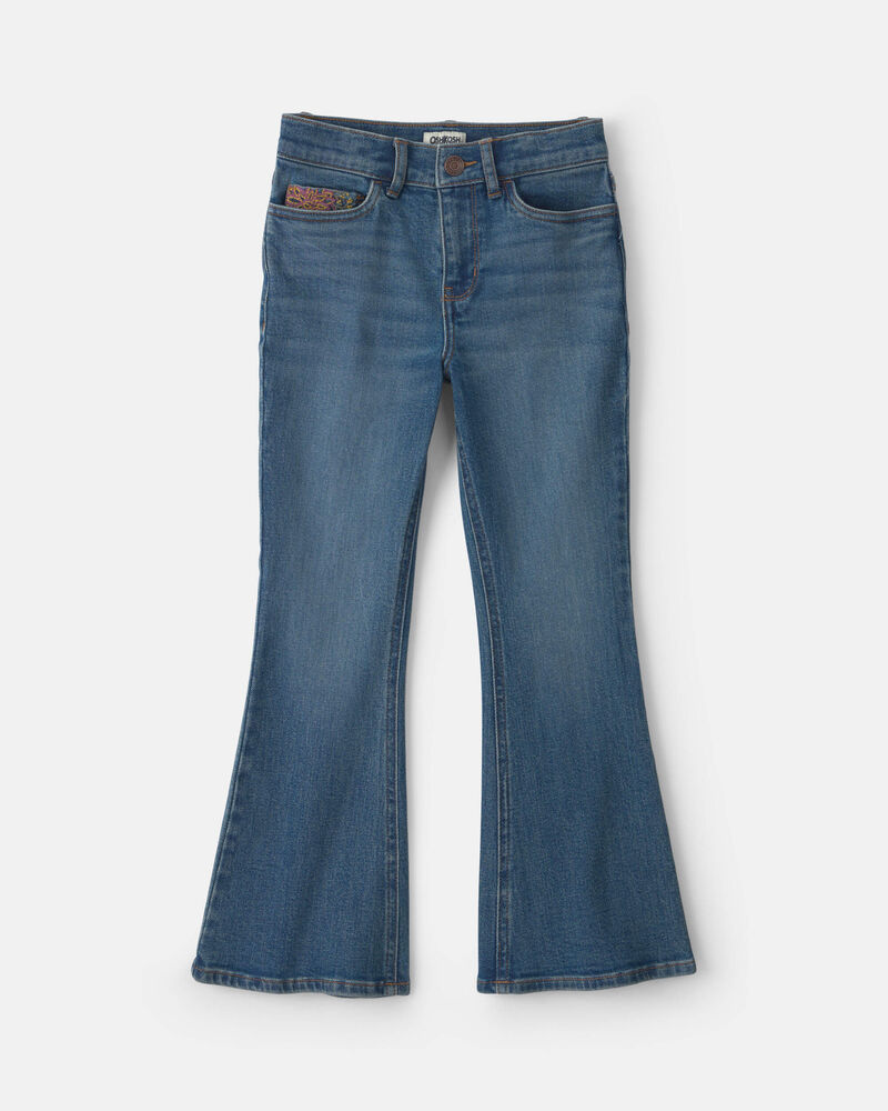 Filles - Jean &agrave; jambe &eacute;vas&eacute;s en denim - D&eacute;lav&eacute; moyen, image 1 sur 4 diapositives
