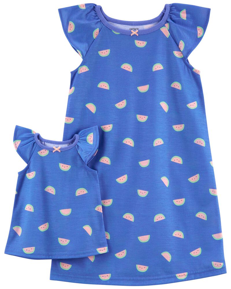 Multi Carter's Girls 2Pack Matching Doll Nightgown Set