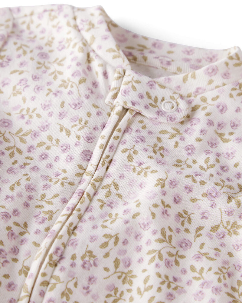 Baby Organic Cotton Sleep & Play Pyjamas in Botanic Muse Print, image 2 of 5 slides