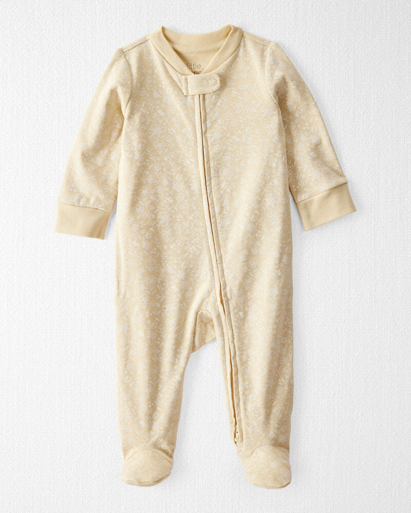 Bébé - Grenouillère en coton biologique à fleurs pour bébés, image 1 sur 4 diapositives
