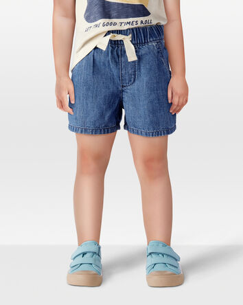 Toddler Organic Cotton Chambray Shorts, 
