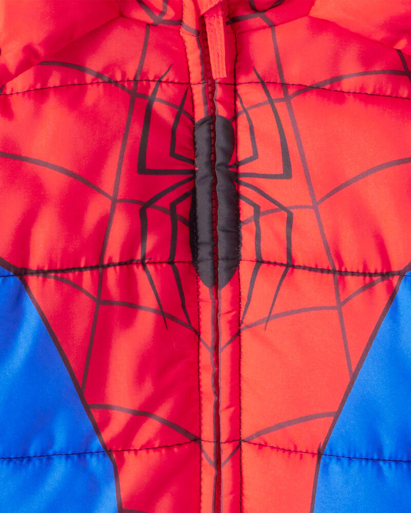Veste Matelassée Marvel Spider-Man Garçon 4-5 Ans – Bleu Rouge – Occasion Parfait état