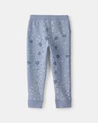 Tout-petit fille - Pantalon de jogging en tricot avec cordon de serrage, floral - Bleu, image 2 sur 3 diapositives