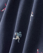 Baby Boy 2-Piece Football Print PurelySoft Long-Sleeve Tee & Pant Set - Blue, image 3 of 6 slides