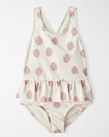 Toddler Recycled Strawberry-Print Swimsuit, 
