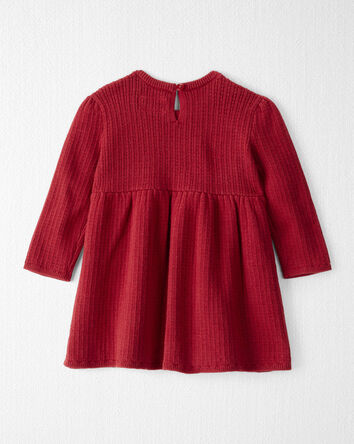 Bébé fille - Robe chandail en coton biologique, 