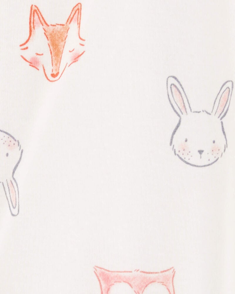 Toddler 1-Piece Animals 100% Snug Fit Cotton Footie Pyjamas, image 2 of 4 slides