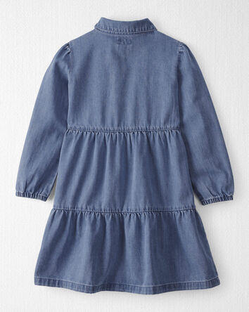 Girls Organic Cotton Denim Dress, 