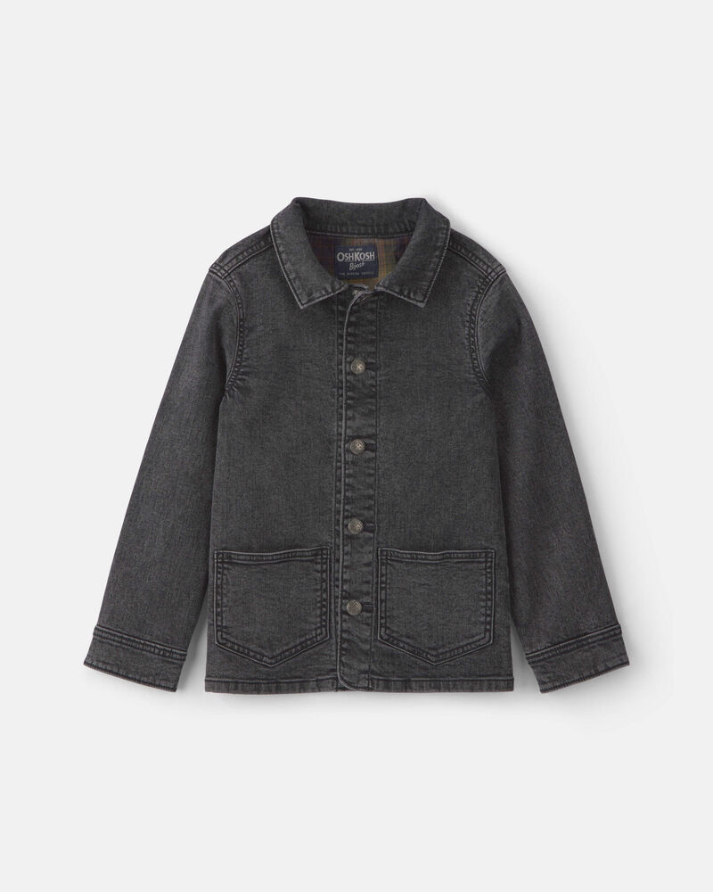 Boys Denim Utility Jacket - Black, image 1 of 7 slides
