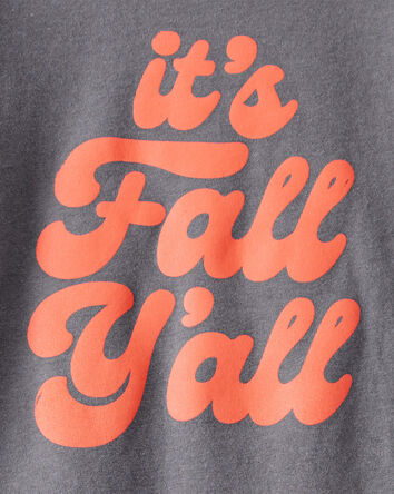 Tout-petit garçon - T-shirt graphique à manches longues Its Fall Y'all - Gris, 